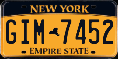 NY license plate GIM7452