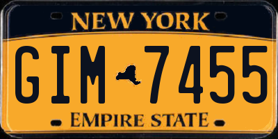 NY license plate GIM7455