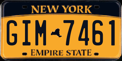 NY license plate GIM7461