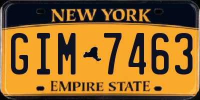 NY license plate GIM7463