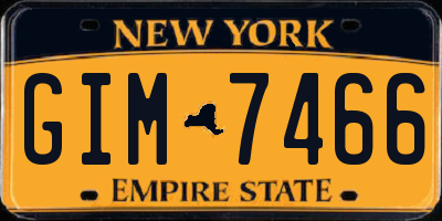 NY license plate GIM7466