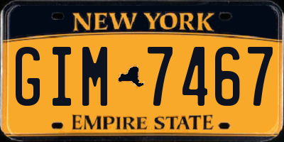 NY license plate GIM7467