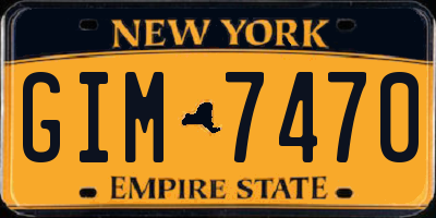 NY license plate GIM7470
