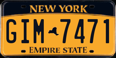 NY license plate GIM7471