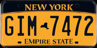 NY license plate GIM7472