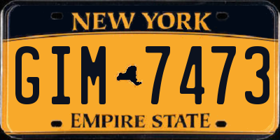 NY license plate GIM7473