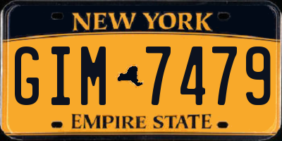 NY license plate GIM7479