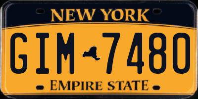 NY license plate GIM7480