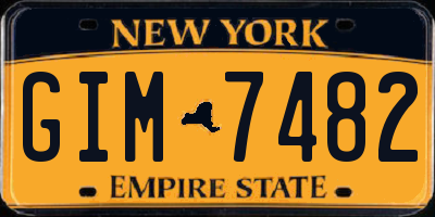 NY license plate GIM7482