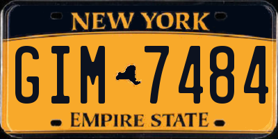 NY license plate GIM7484