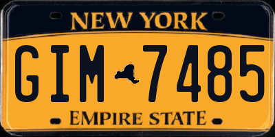 NY license plate GIM7485