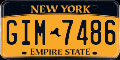 NY license plate GIM7486
