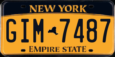 NY license plate GIM7487