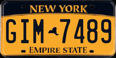 NY license plate GIM7489