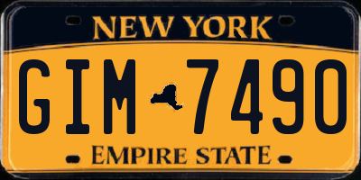 NY license plate GIM7490