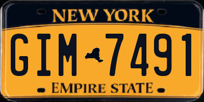 NY license plate GIM7491