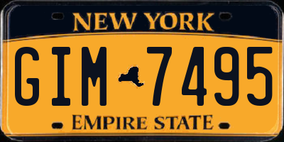 NY license plate GIM7495