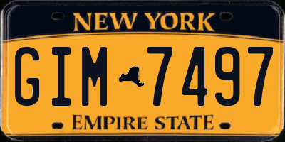 NY license plate GIM7497