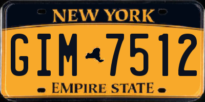 NY license plate GIM7512
