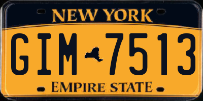 NY license plate GIM7513
