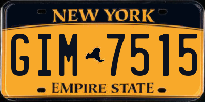 NY license plate GIM7515