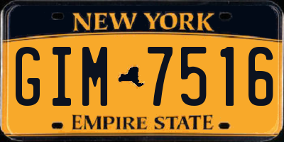 NY license plate GIM7516