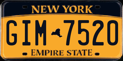 NY license plate GIM7520