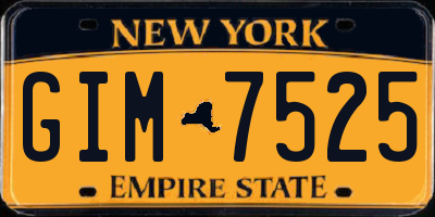 NY license plate GIM7525
