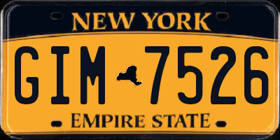 NY license plate GIM7526