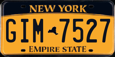 NY license plate GIM7527