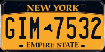 NY license plate GIM7532