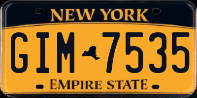 NY license plate GIM7535