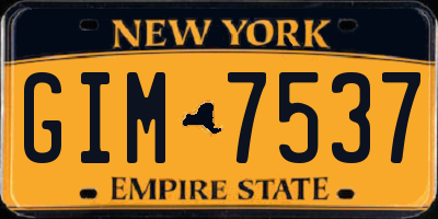 NY license plate GIM7537