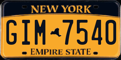 NY license plate GIM7540