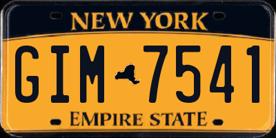 NY license plate GIM7541