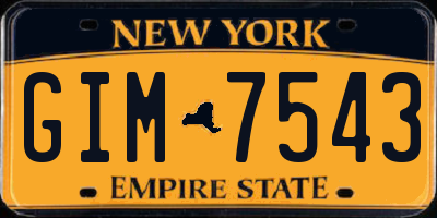 NY license plate GIM7543
