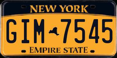 NY license plate GIM7545