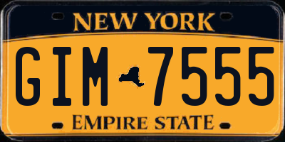 NY license plate GIM7555