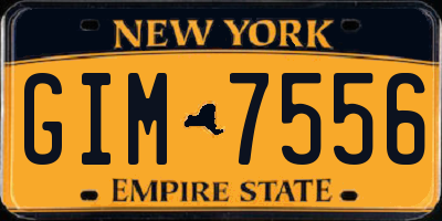 NY license plate GIM7556