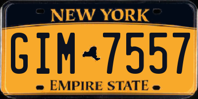 NY license plate GIM7557