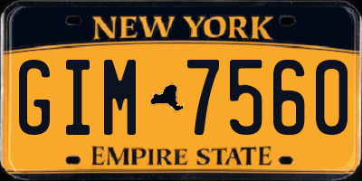 NY license plate GIM7560