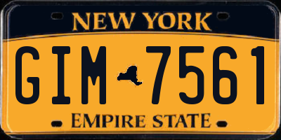 NY license plate GIM7561