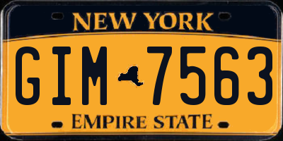 NY license plate GIM7563