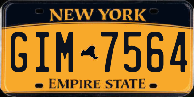 NY license plate GIM7564