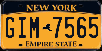 NY license plate GIM7565