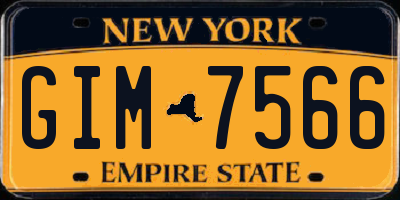 NY license plate GIM7566
