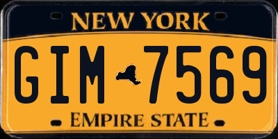 NY license plate GIM7569