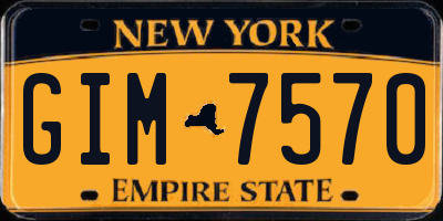 NY license plate GIM7570