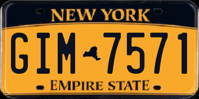 NY license plate GIM7571