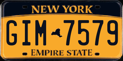 NY license plate GIM7579